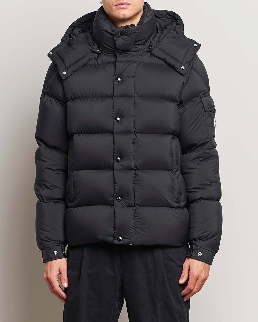 Moncler Vezere Hooded Down Jacket Black at CareOfCarl.com