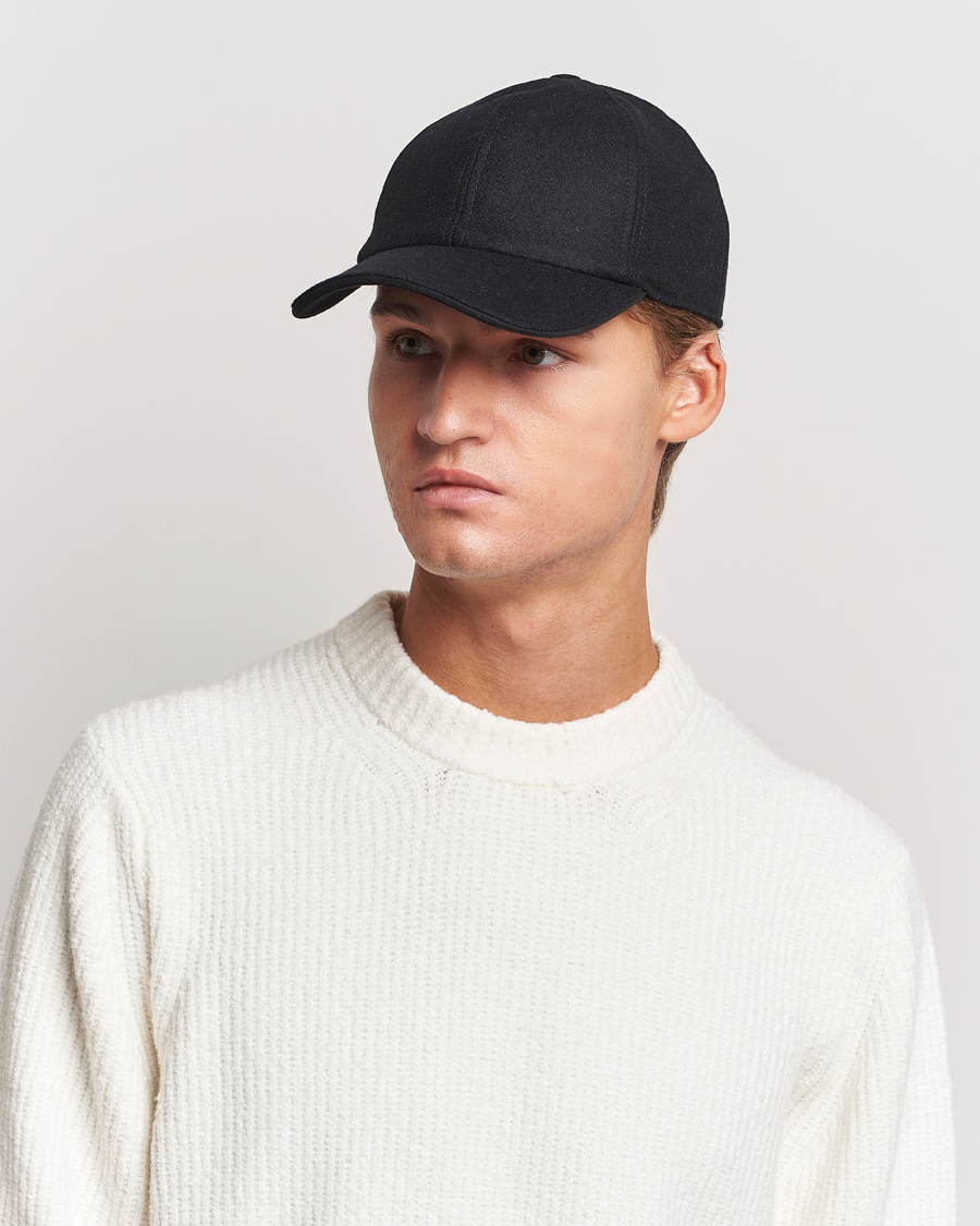 Black wool cheap ball cap