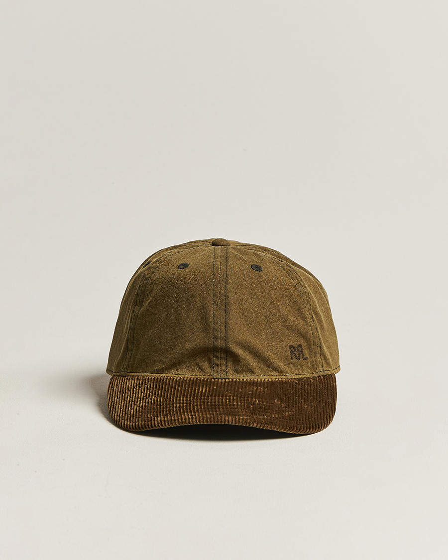 RRL Oil Cloth Ball Cap Explorer Olive at CareOfCarl