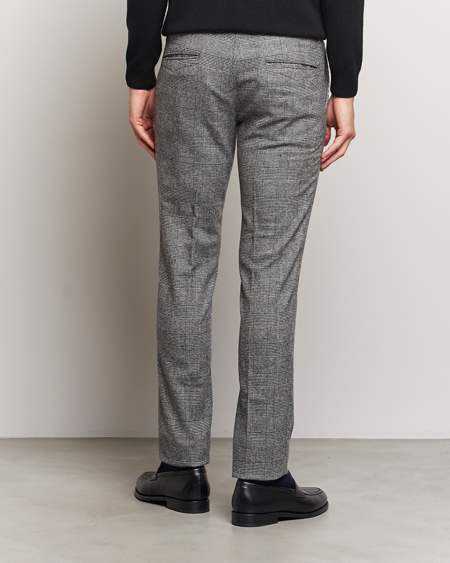Grey and Teal Prince of Wales Parallel Leg Trousers – Edward Sexton