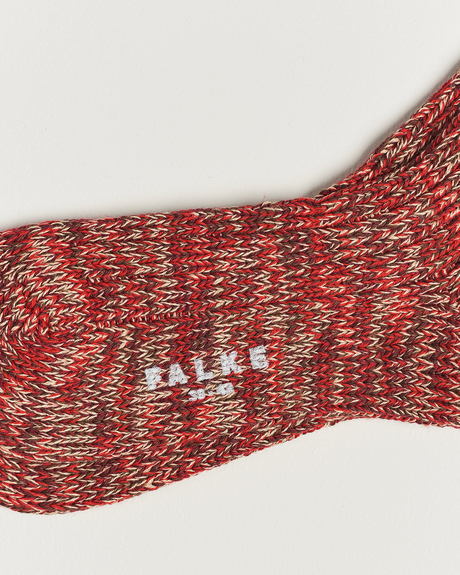 Men |  | Falke | Brooklyn Cotton Sock Red Flash