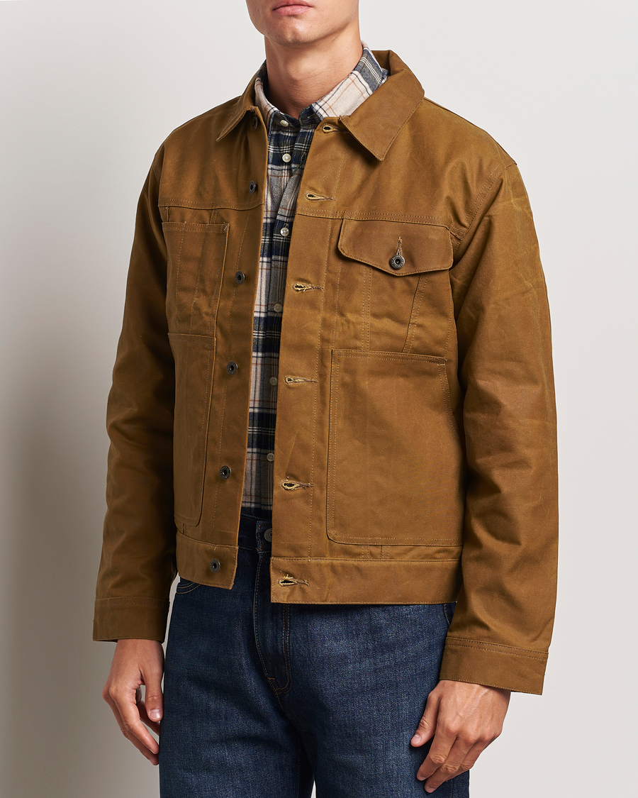 Men | Outdoor | Filson | Short Lined Tin Cloth Cruiser Dark Tan