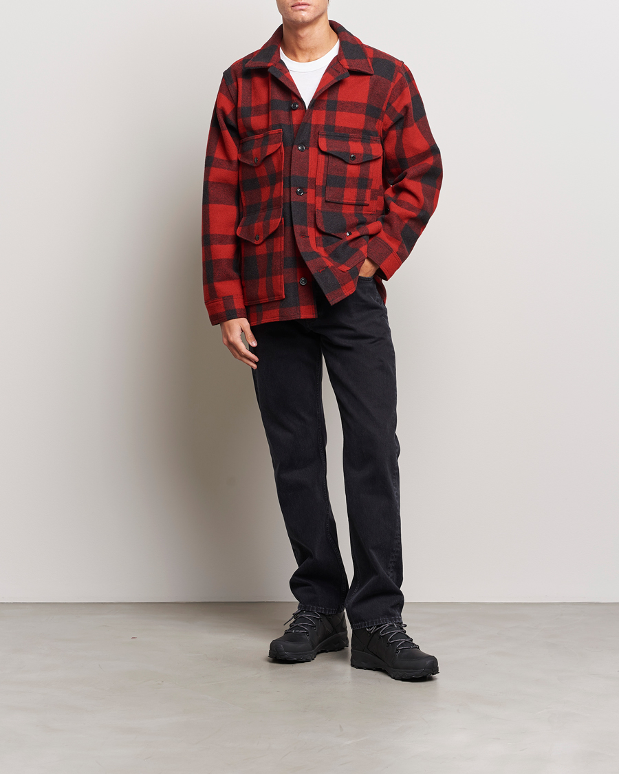 Filson mackinaw clearance cruiser red black