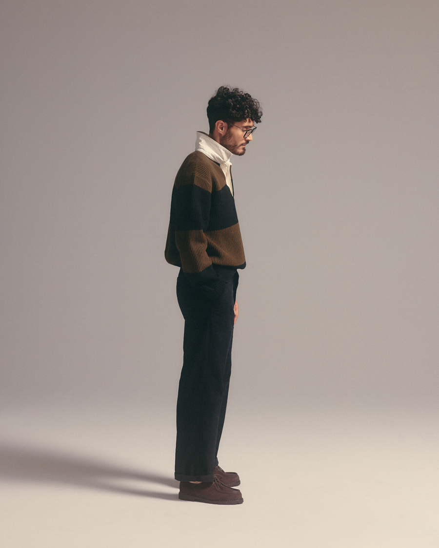 Men | Sweaters & Knitwear | J.Lindeberg | Larkspur Knitted Rugby Black