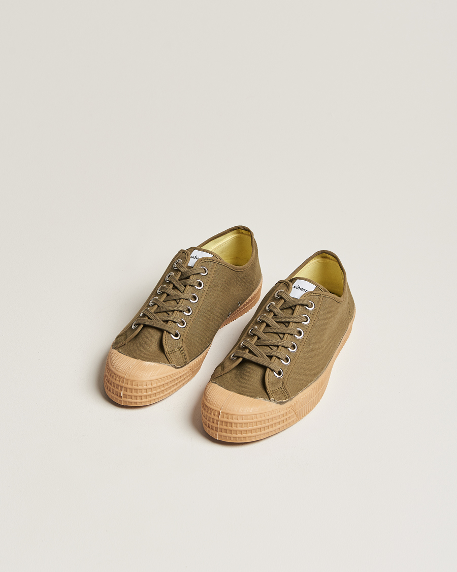 Men | Shoes | Novesta | Star Master Organic Cotton Sneaker Military/Transparant