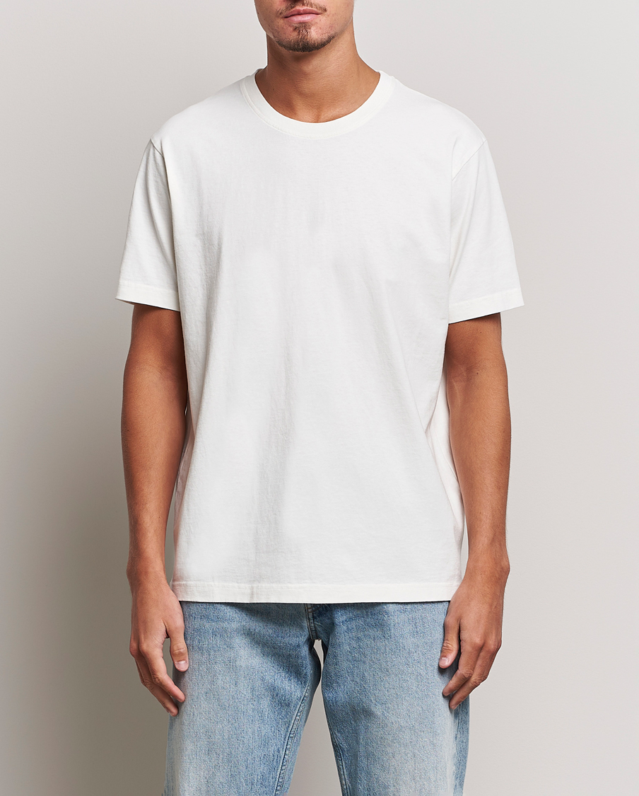 Nudie Jeans Uno Everyday Crew Neck T-Shirt Chalk White at