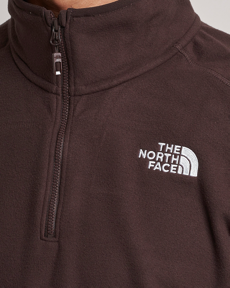 THE NORTH FACE-M 100 GLACIER 1/4 ZIP COAL BROWN - Ski touring ski fleece  sweatshirt