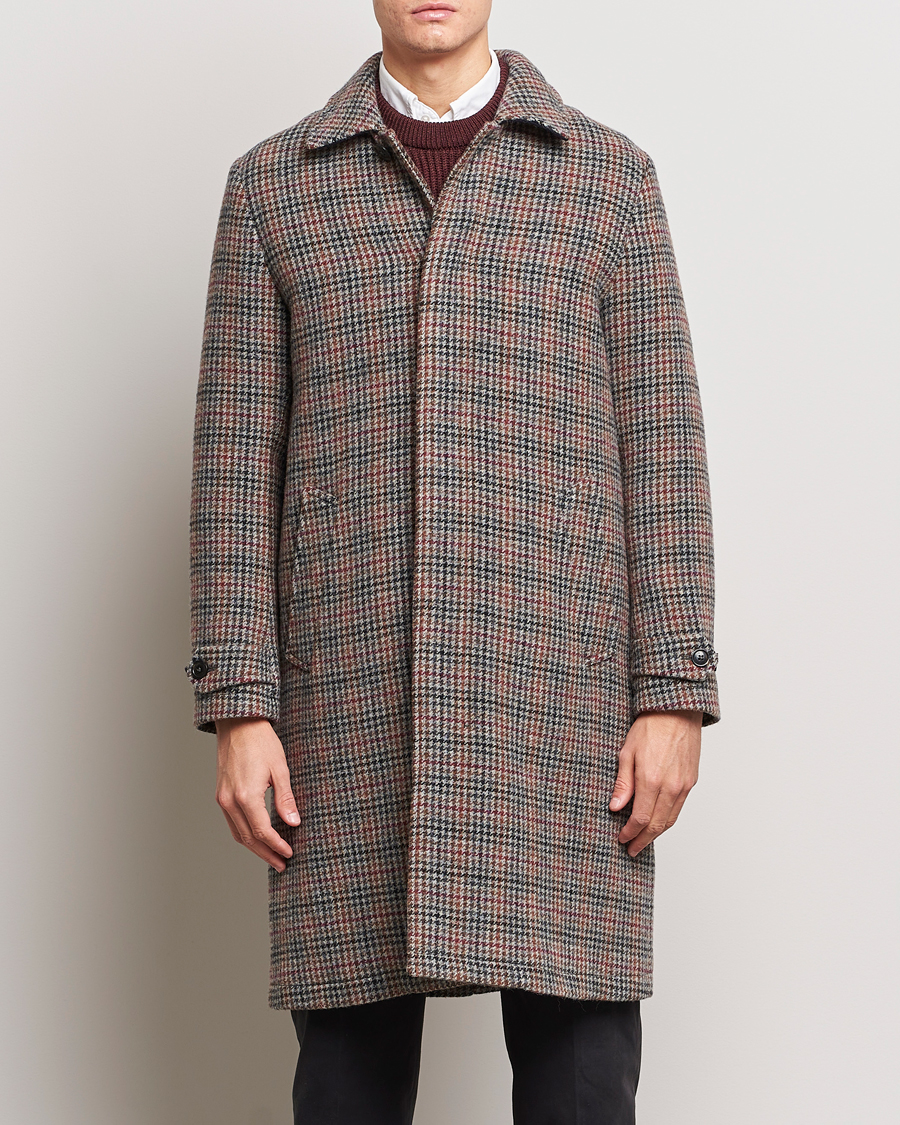 Grey hot sale tartan coat