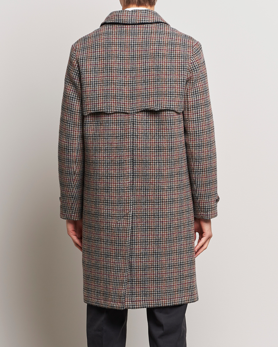 Mens houndstooth wool coat best sale