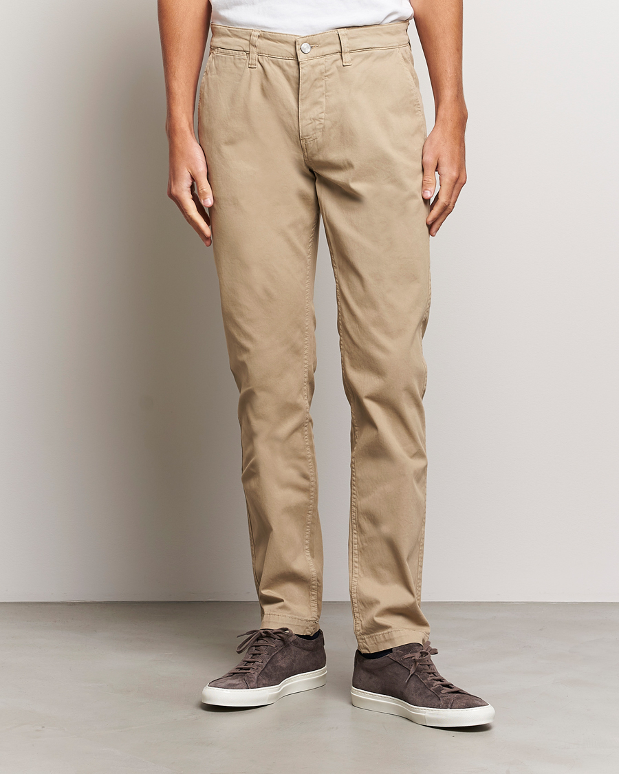 NN07 Marco Slim Fit Stretch Chinos Khaki at CareOfCarl.com