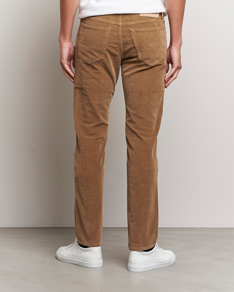 Jacob Coh n Bard 5 Pocket Corduroy Trousers Beige at CareOfCarl