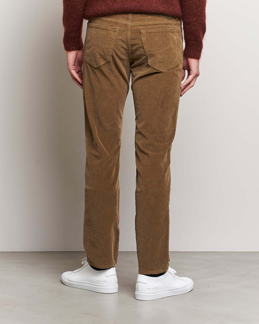 Jacob Cohën Bard 5-Pocket Corduroy Trousers Olive at CareOfCarl.com