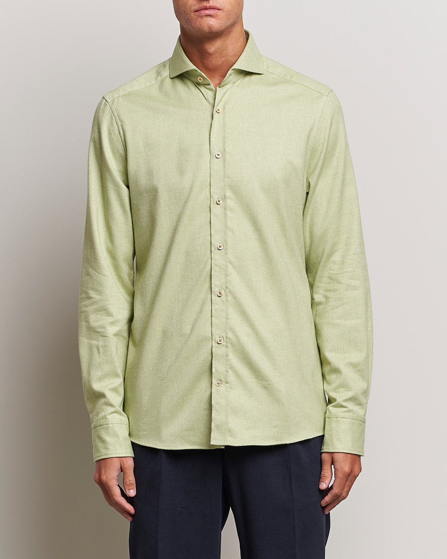 GANT Regular Fit Flannel Checked Shirt Dark Cactus at CareOfCarl.com