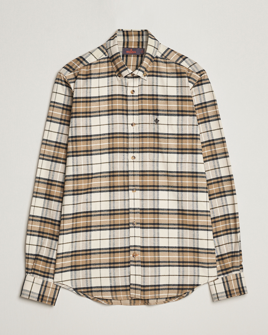 GANT Regular Fit Flannel Checked Shirt Dark Cactus at CareOfCarl.com