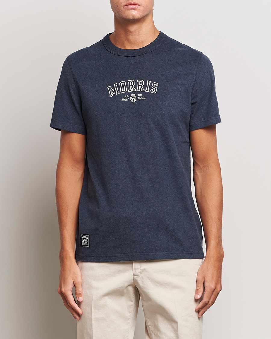 NN07 Adam Pima Crew Neck T-Shirt Navy Blue at CareOfCarl.com