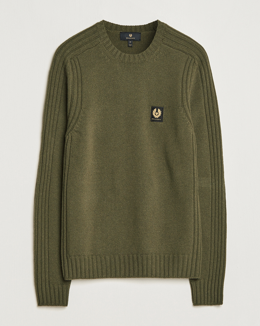 Belstaff Watch Wool Crewneck True Olive at CareOfCarl.com