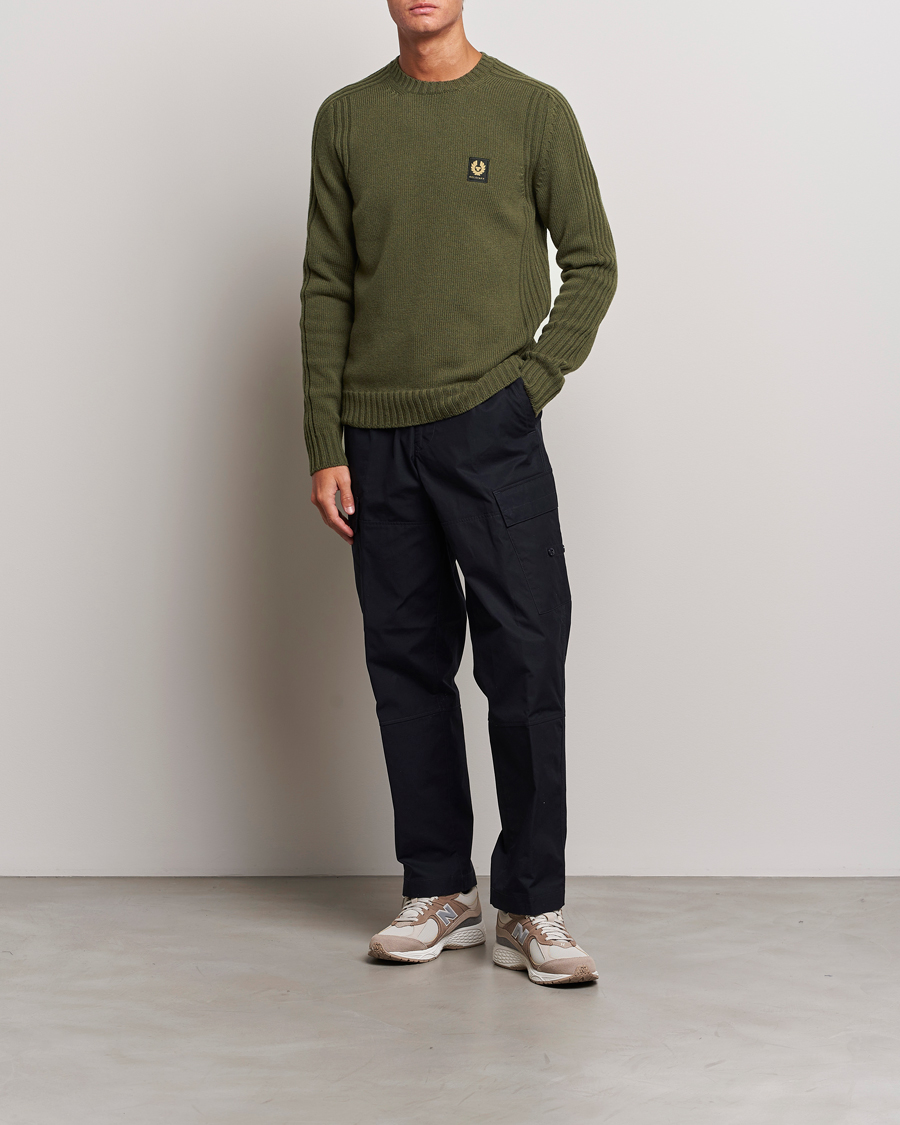 Belstaff Watch Wool Crewneck True Olive at CareOfCarl.com