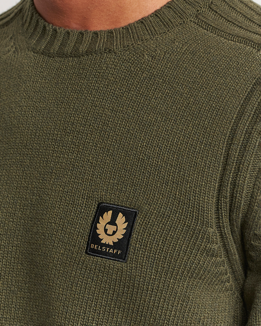 Belstaff Watch Wool Crewneck True Olive at CareOfCarl.com