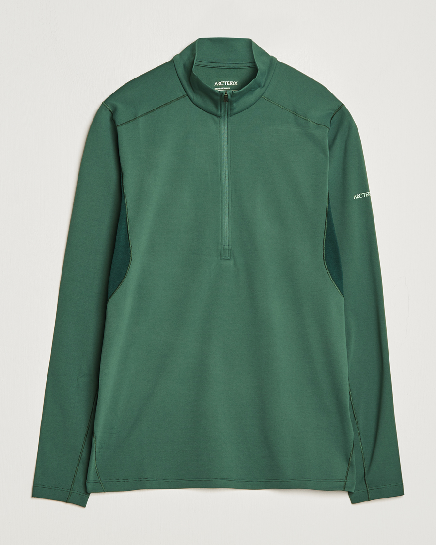 Arc'teryx Rho Hybrid Half-Zip Boxcar Green at CareOfCarl.com