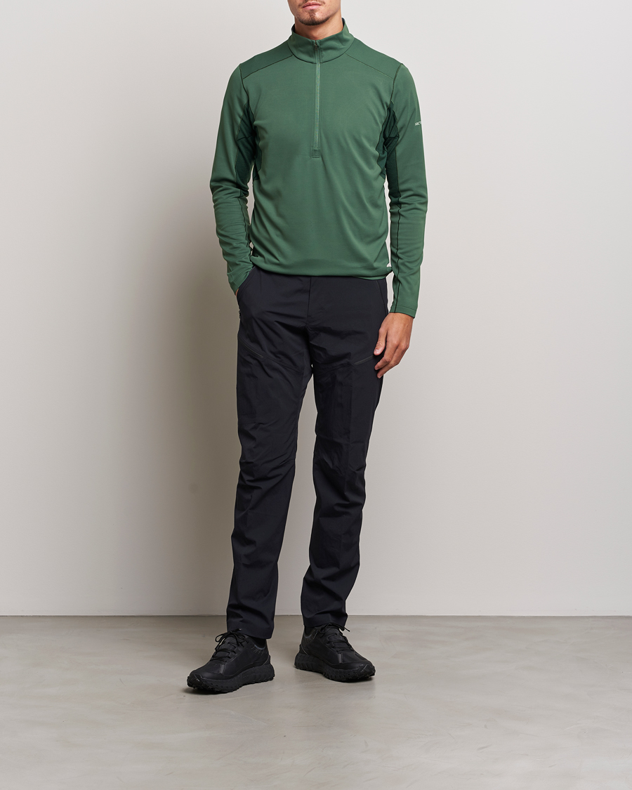 Arc'teryx Rho Hybrid Half-Zip Boxcar Green at CareOfCarl.com