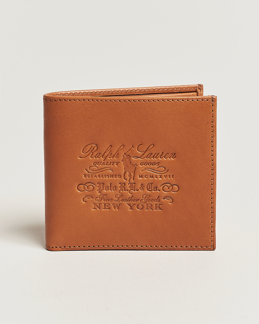 Polo Ralph Lauren Heritage Letaher Billfold Wallet Tan at