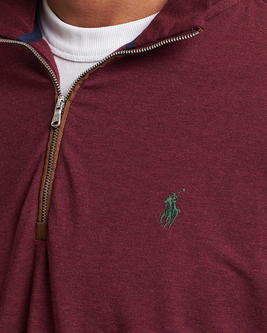 Polo Ralph Lauren Men's Jersey Quarter-Zip Pullover - Aged Wine Heather