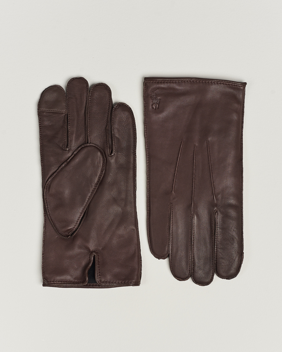 Chocolate brown leather deals gloves