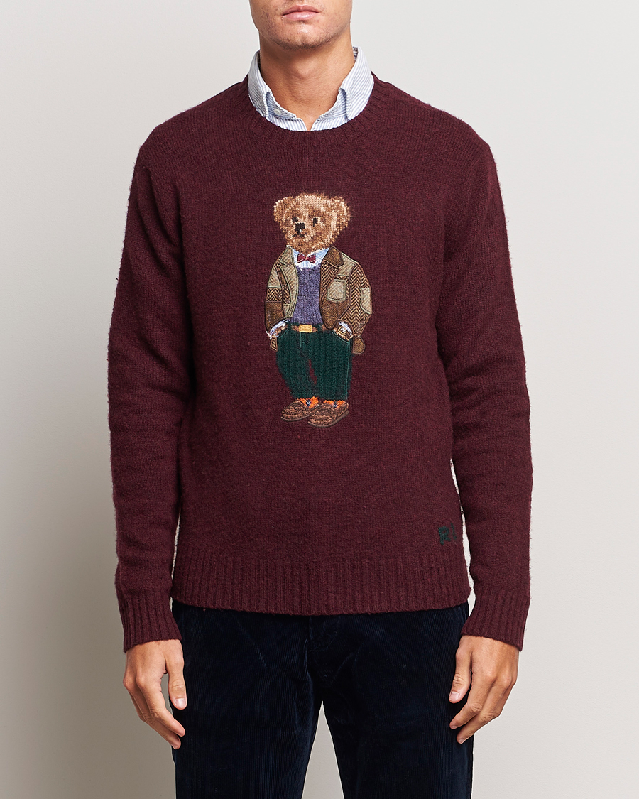 Ralph lauren bear sale knit sweater