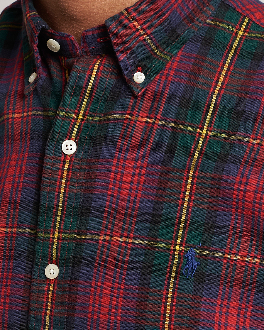 Polo Ralph Lauren Custom Fit Checked Shirt Red/Green At CareOfCarl.com