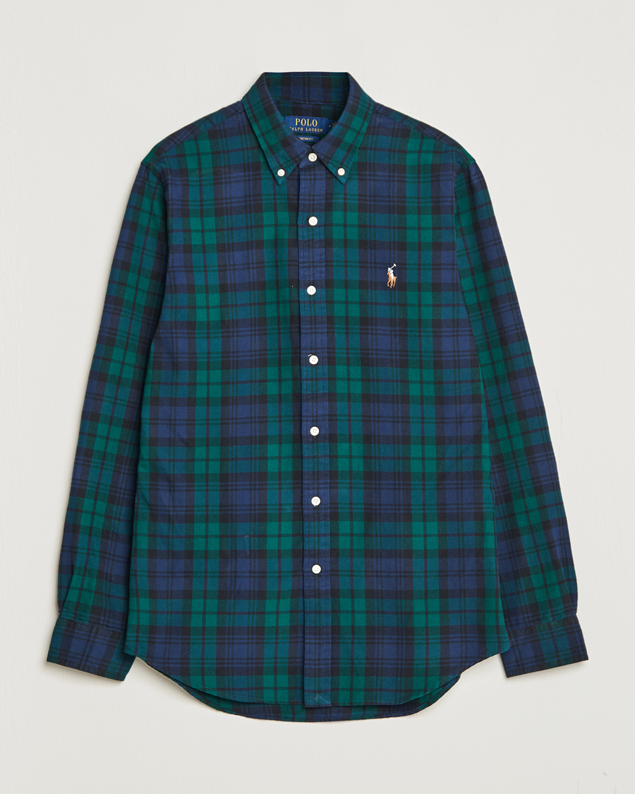 Polo Ralph Lauren Custom Fit Checked Shirt Navy/Green at