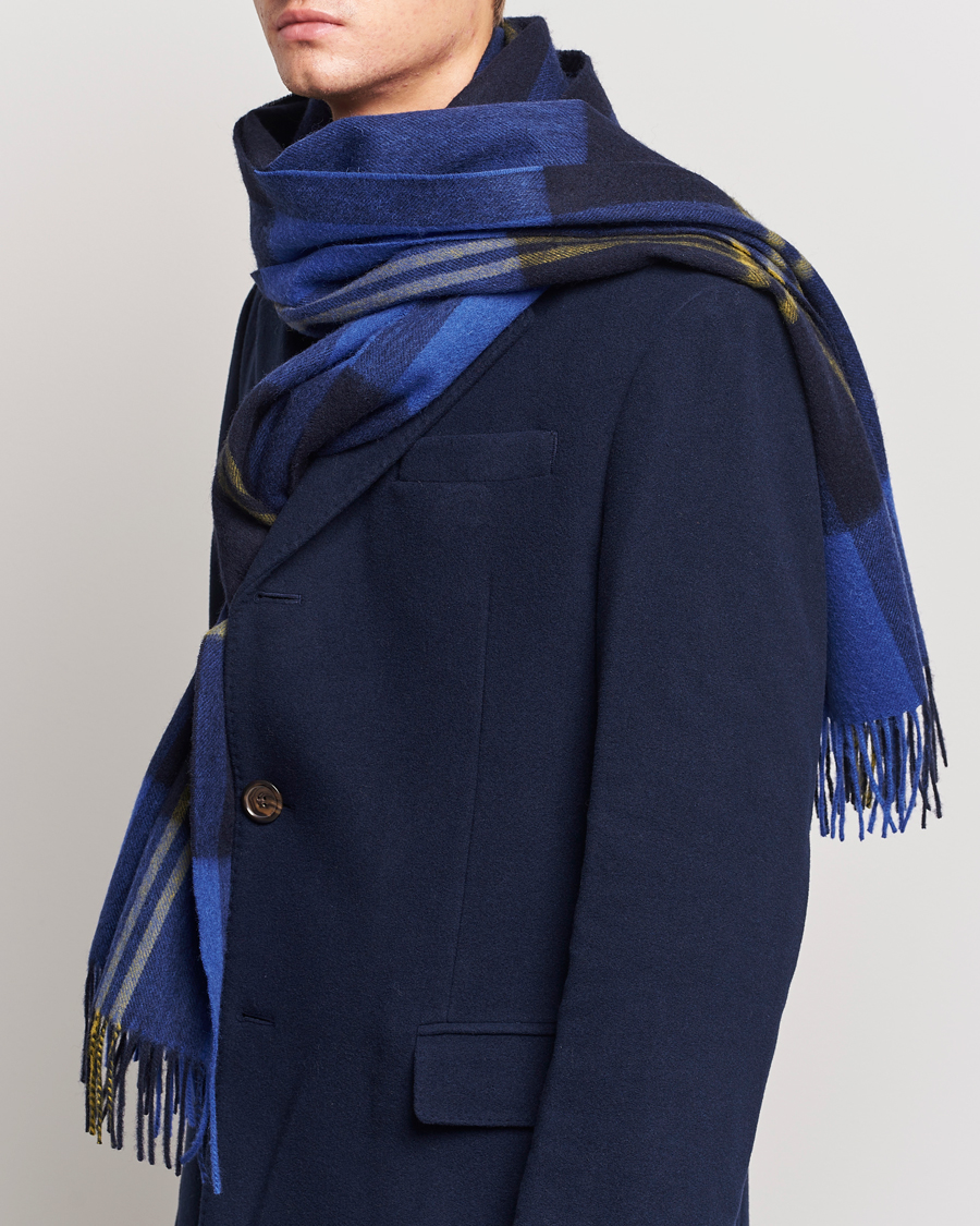 RRL SHAWL STOLE NAVY INDIGO PRINTEDメンズ - spacioideal.com