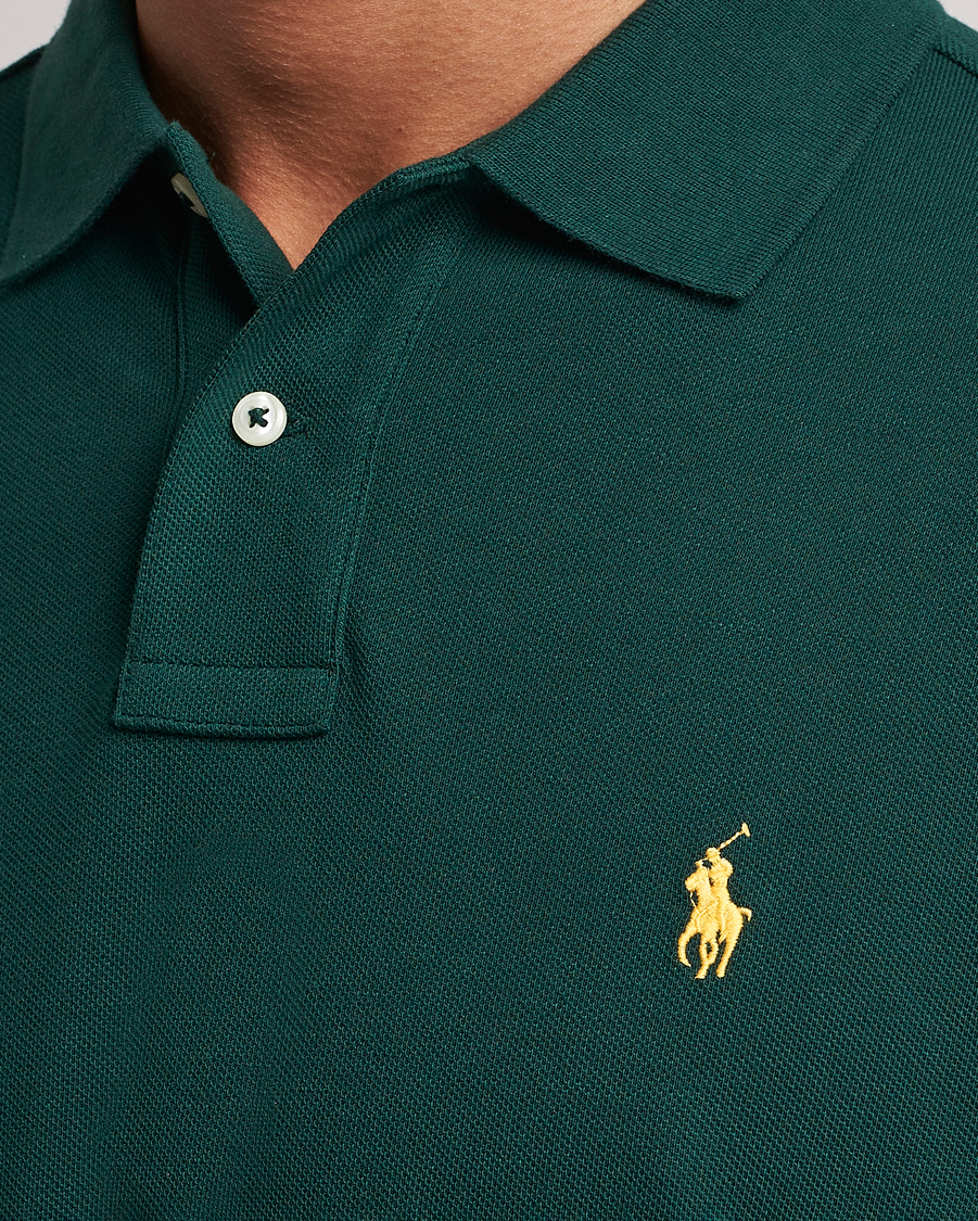 Polo Ralph Lauren Custom Slim Fit Long Sleeve Polo Hunt Club Green