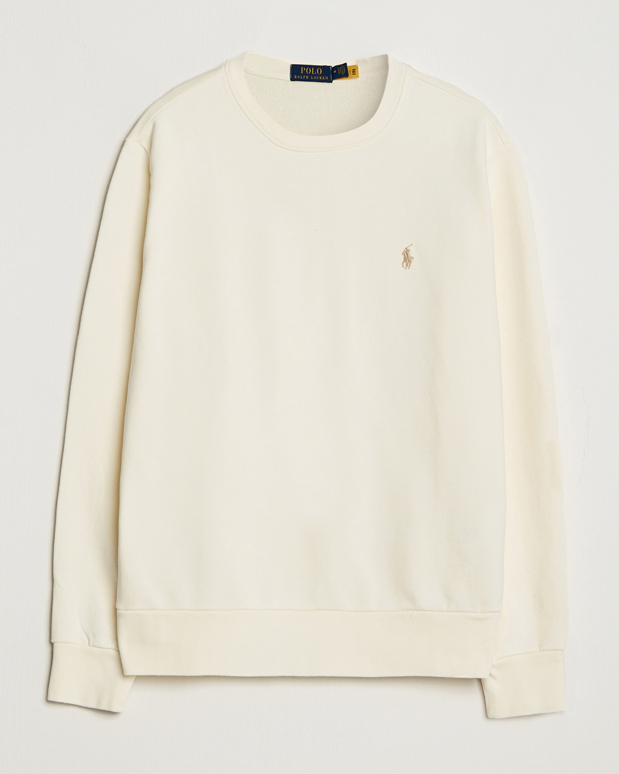 Polo Ralph Lauren Loopback Terry Sweatshirt Clubhouse Cream at CareOfCarl.c