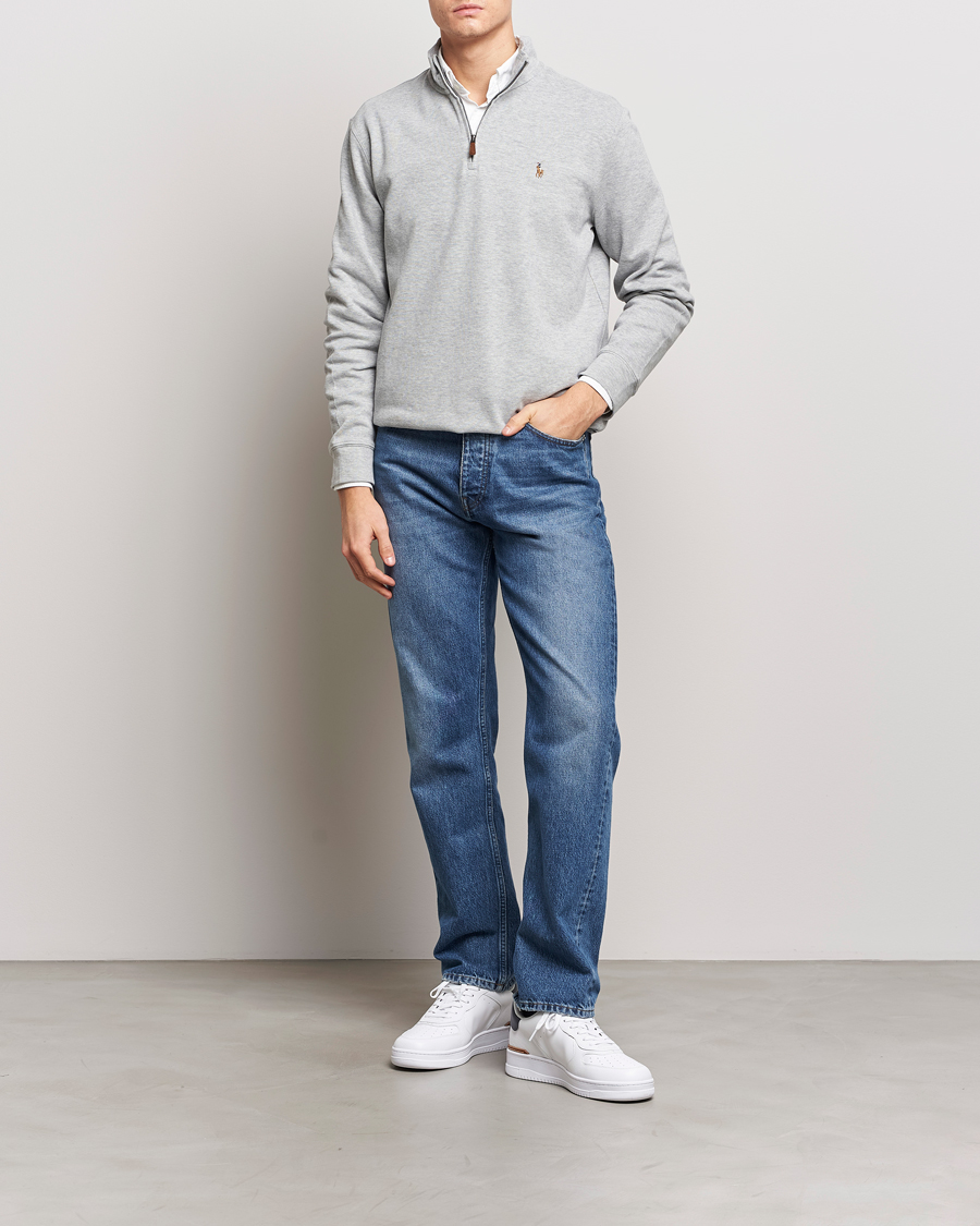 Polo Ralph Lauren Double Knit Jaquard Half Zip Sweater Andover