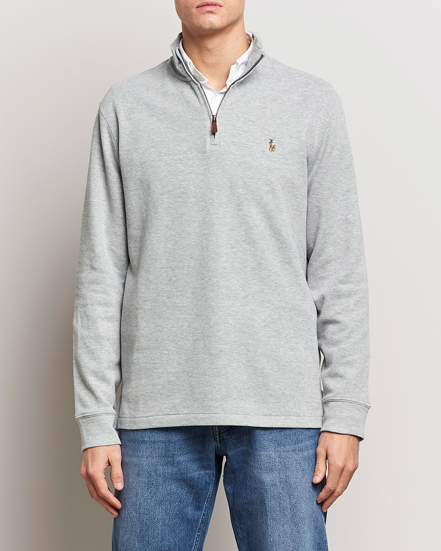 Polo Ralph Lauren Double Knit Jaquard Half Zip Sweater Andover 