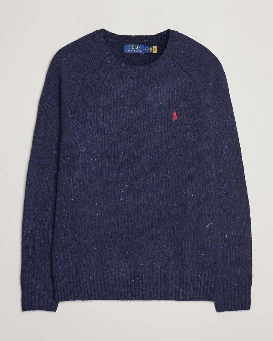 Polo Ralph Lauren Wool Knitted Donegal Sweater Ancient Navy at