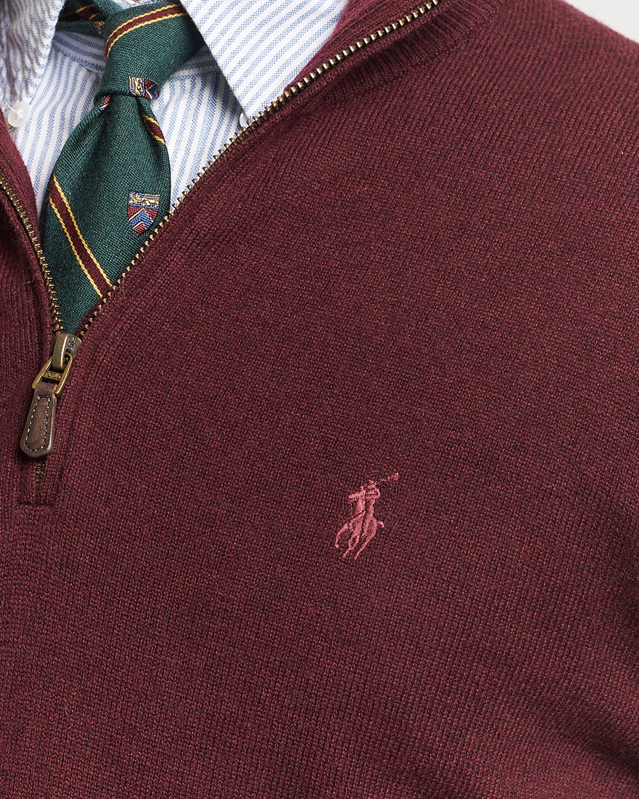 Polo Ralph Lauren Men's Jersey Quarter-Zip Pullover - Aged Wine Heather