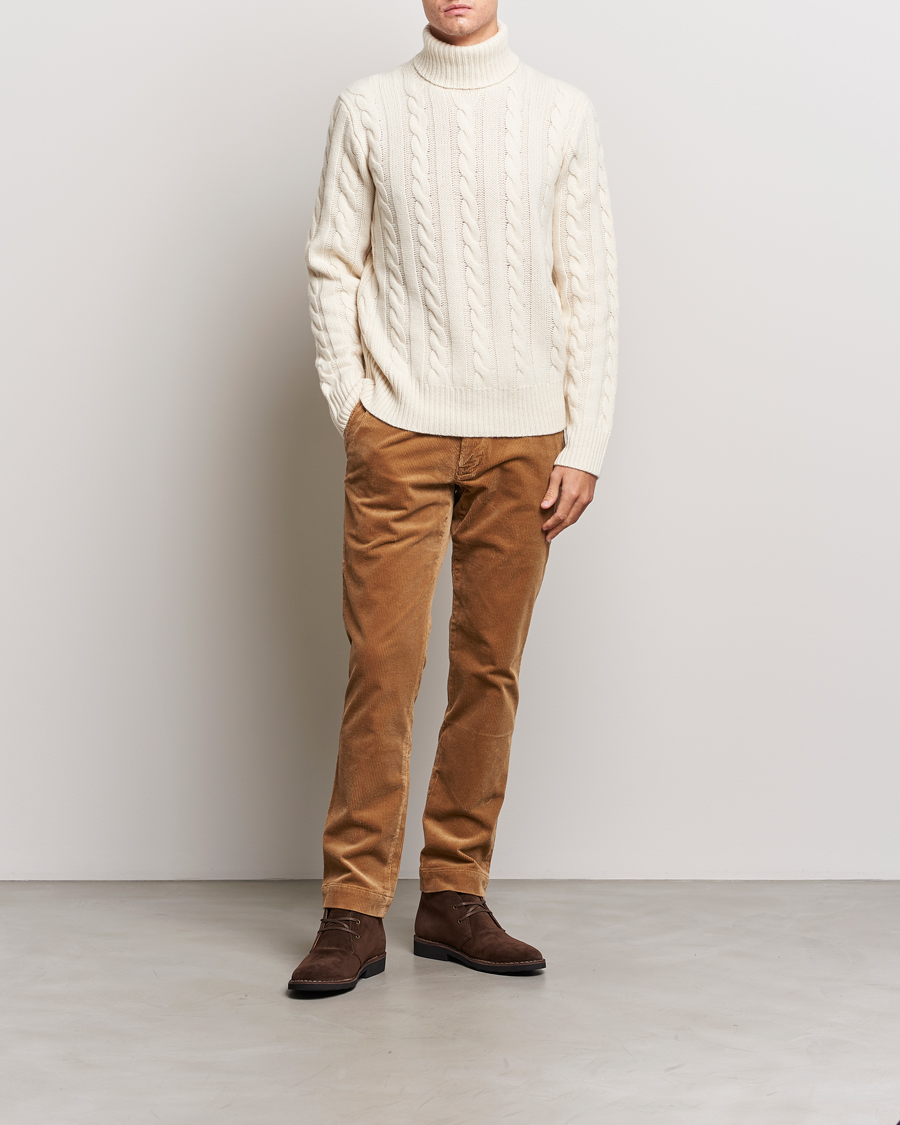 Polo Ralph Lauren Wool Structured Knitted Sweater Andover Cream at