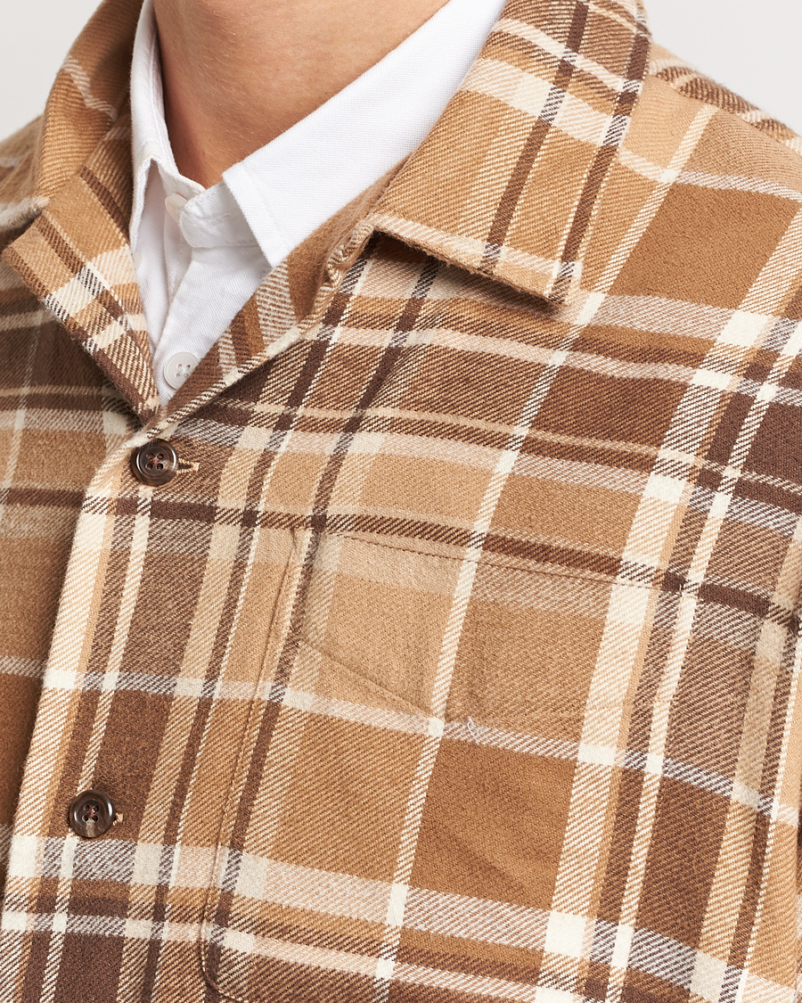 Polo Ralph Lauren Brushed Flannel Checked Shirt Khaki/Brown at