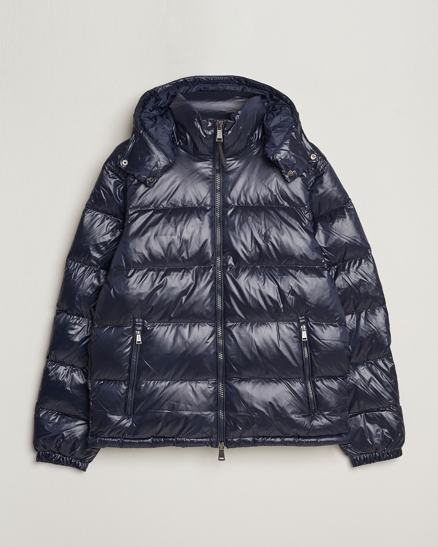 Polo Ralph Lauren Flint Glossy Down Jacket Collection Navy at CareOfCarl