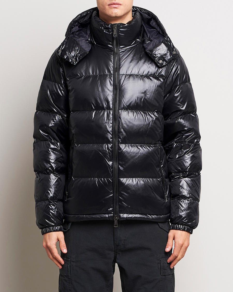 Polo Ralph Lauren Flint Glossy Down Jacket Black at CareOfCarl.com