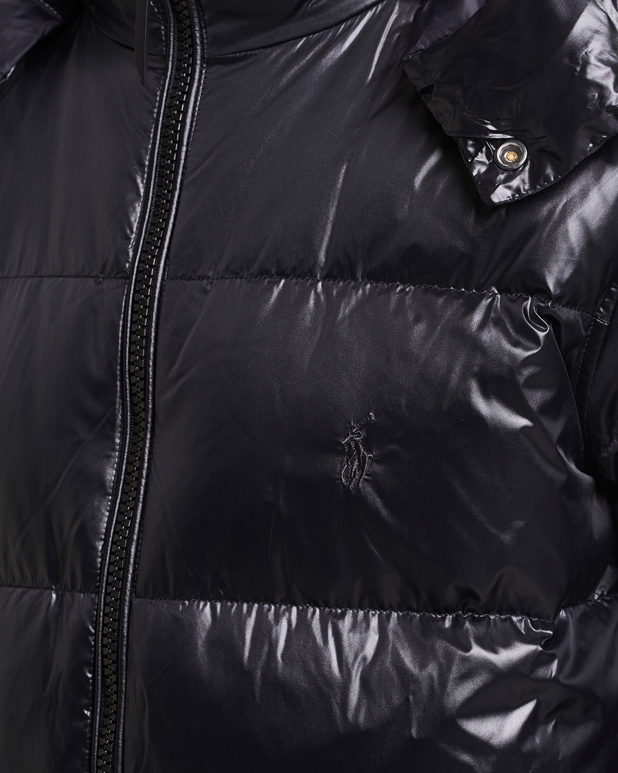 Polo Ralph Lauren Flint Glossy Down Jacket Black at CareOfCarl.com