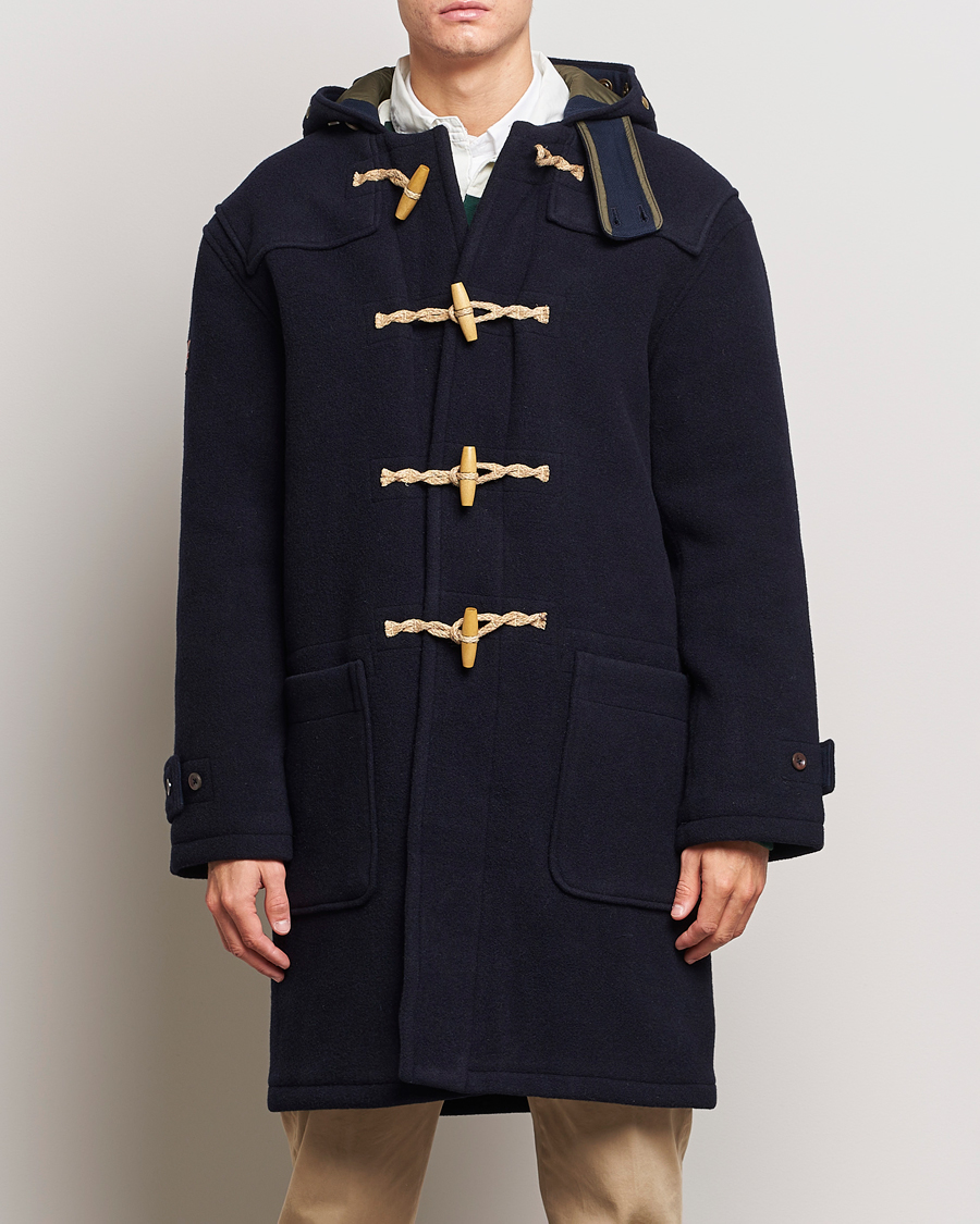 Polo Ralph Lauren Wool Doublefaced Duffle Coat Navy at CareOfCarl.com