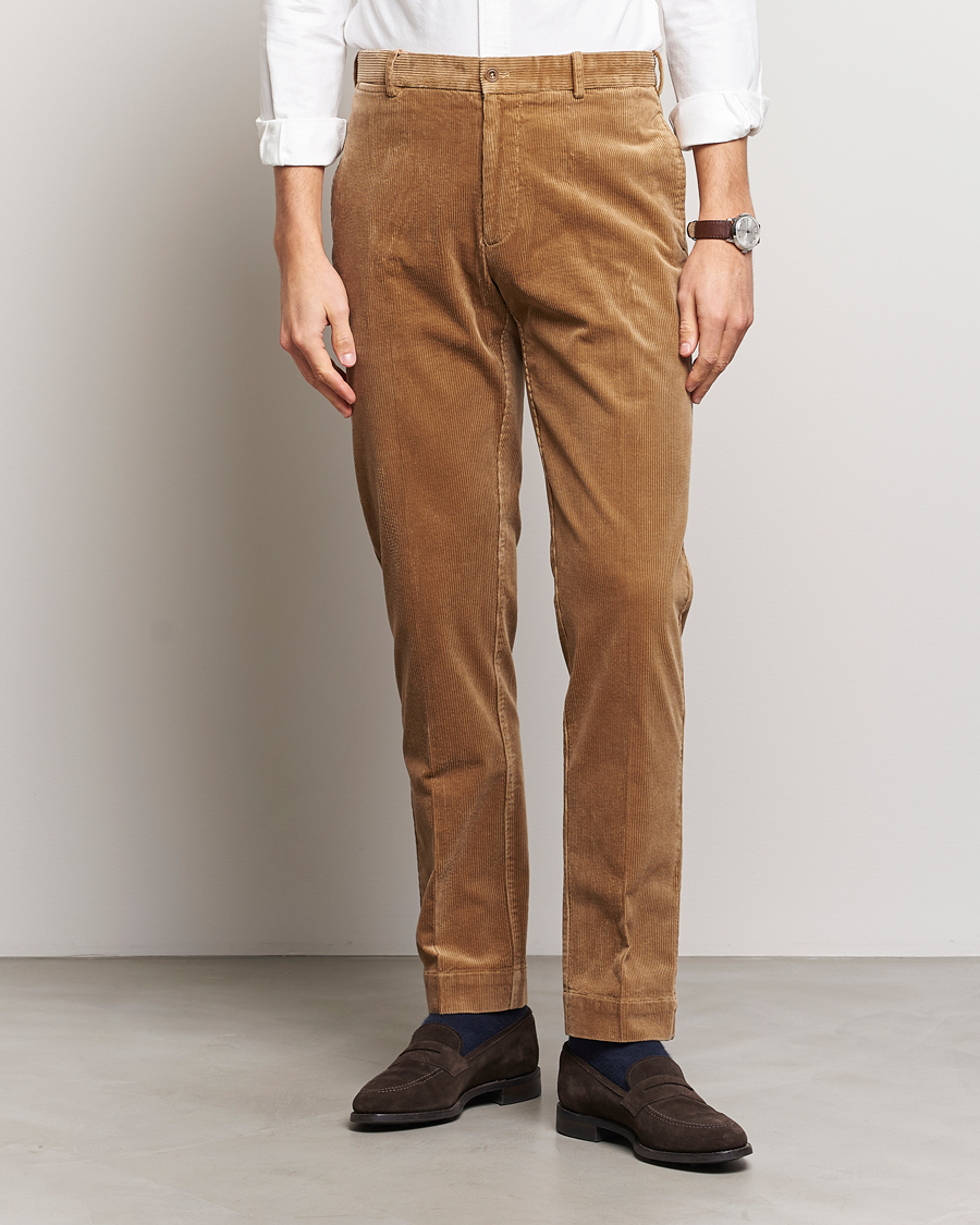 Polo Ralph Lauren Corduroy Pleated Trousers Rustic Tan at