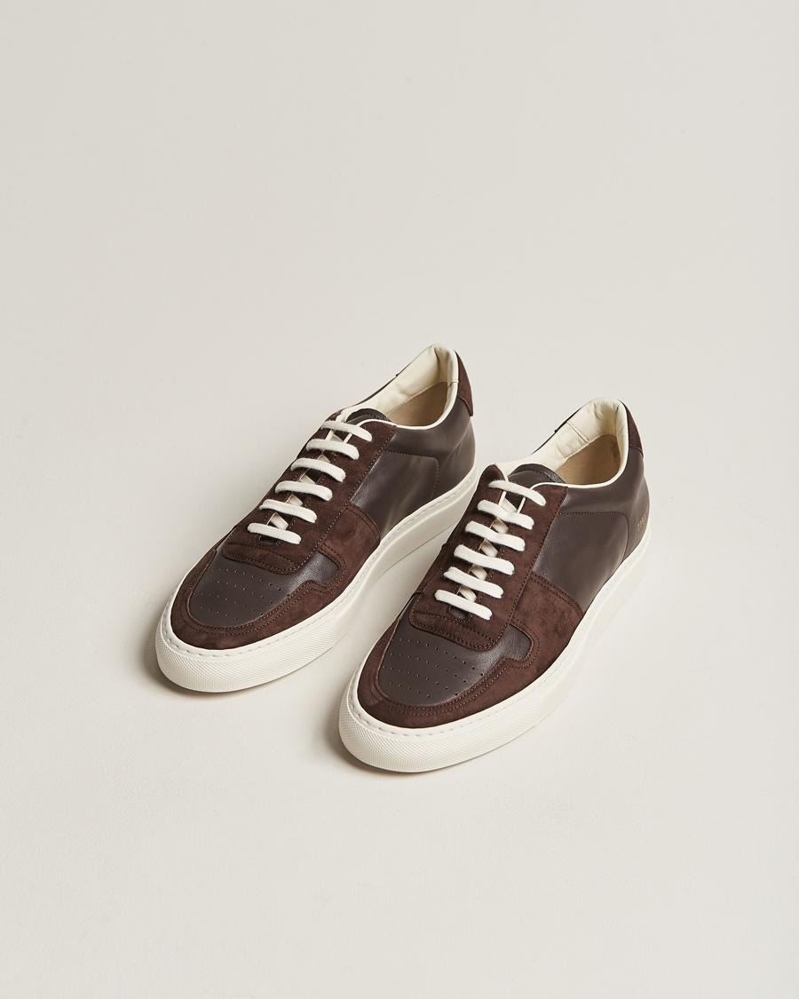 Common projects dark discount brown sneakers men