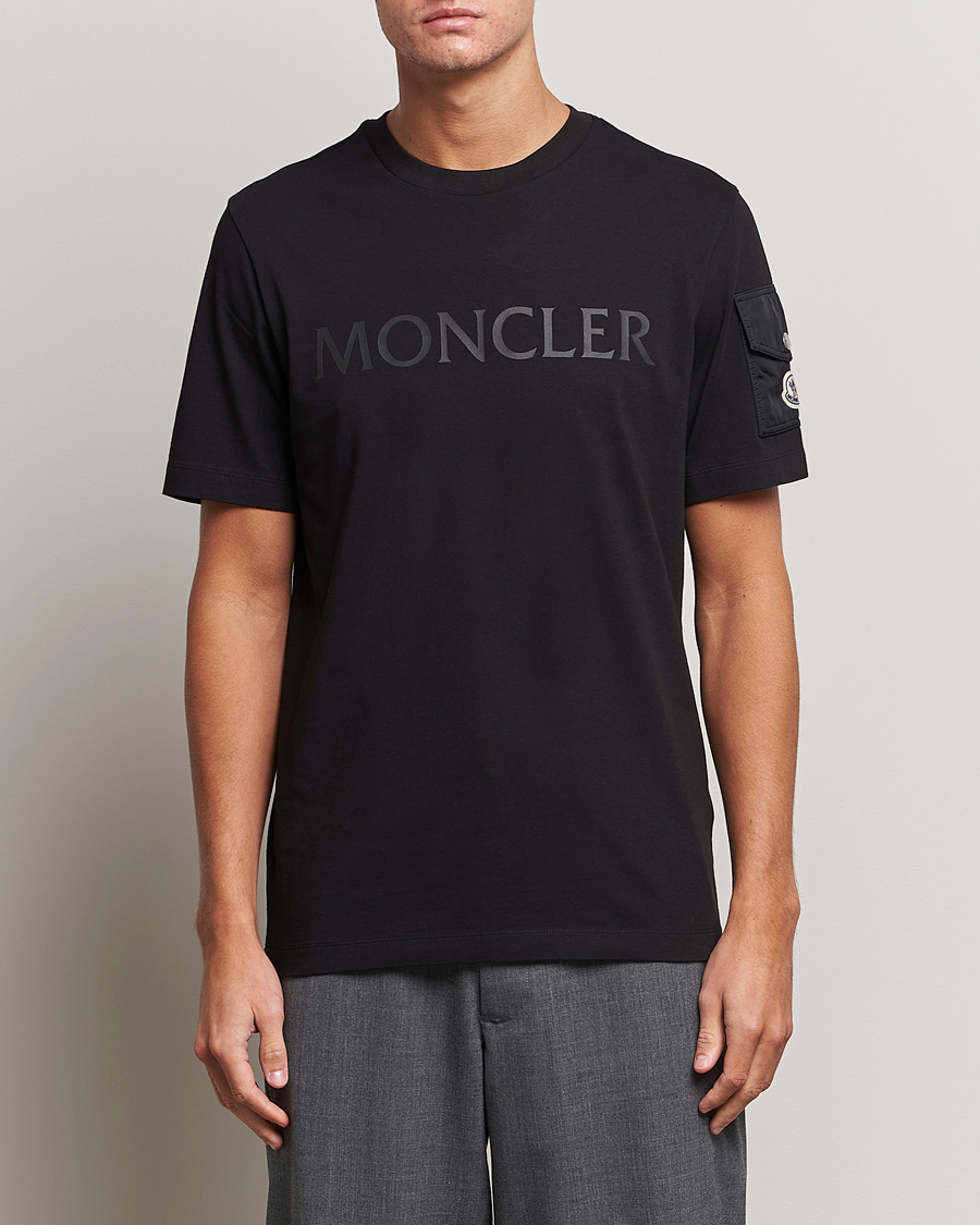 Moncler Sleeve Pocket T-shirt Black at CareOfCarl.com