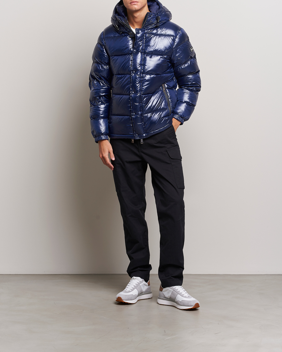 Navy blue cheap polo puffer jacket