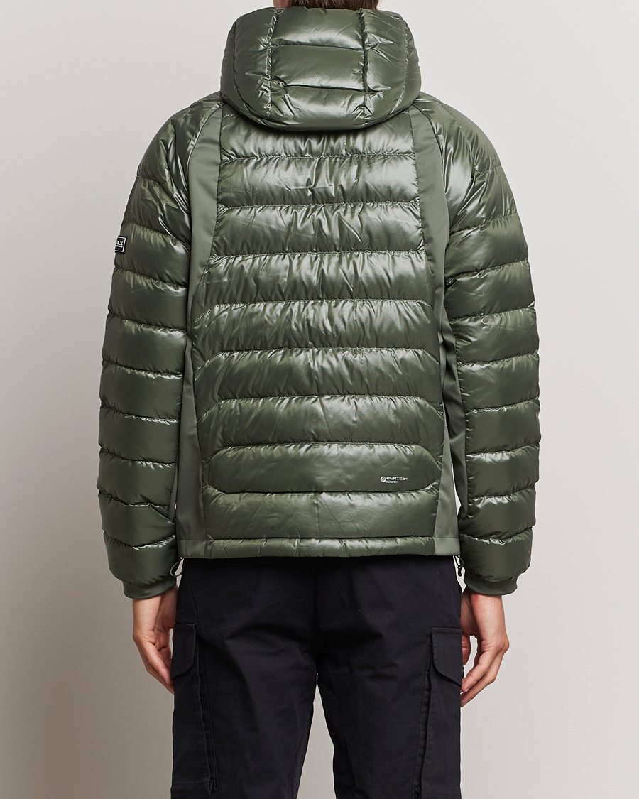 RLX Ralph Lauren Hooded Down Jacket Fossil Green at CareOfCarl.com