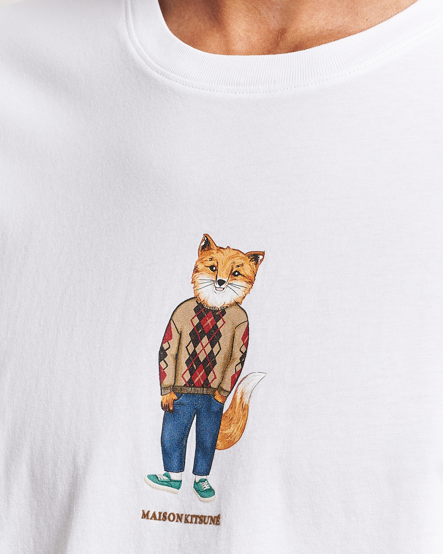 Maison Kitsuné Dressed Fox T-Shirt White at CareOfCarl.com