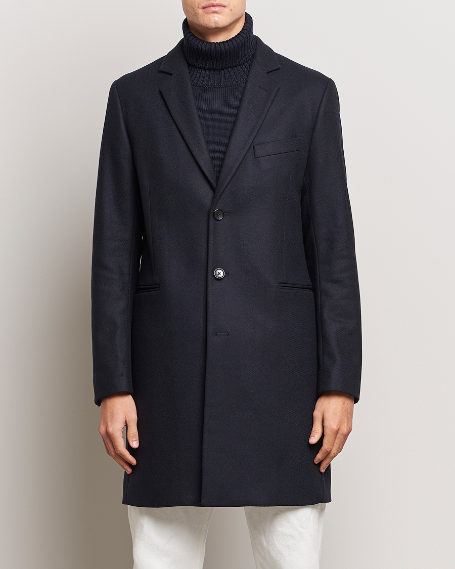 PS Paul Smith Wool Coat Navy at CareOfCarl.com